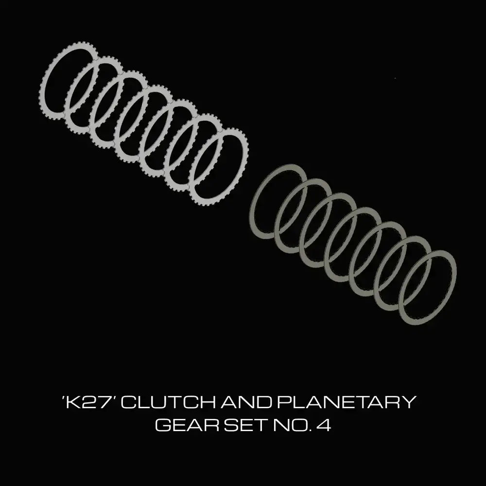 Kupplungs- und Planetengetriebe-Set K27 für Tuning, Ersatzteile auf schwarzem Hintergrund