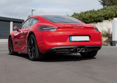 981 Boxster, Cayman, GT4 | Capristo - Endschalldämpfer und CES-3 , mit polierten Endrohren. Die Anlage ist mit ECE Genehmigung. Bitte beachten Sie die zulässigen Fahrzeugtypen in der ECE Genehmigung (außer Boxster)