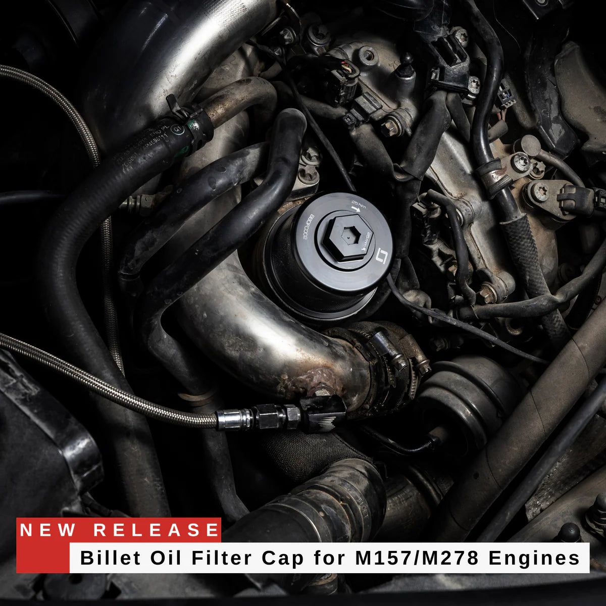 BlackBoost Billet Oil Filter Cap | Mercedes AMG M157/M278Perspektive 4