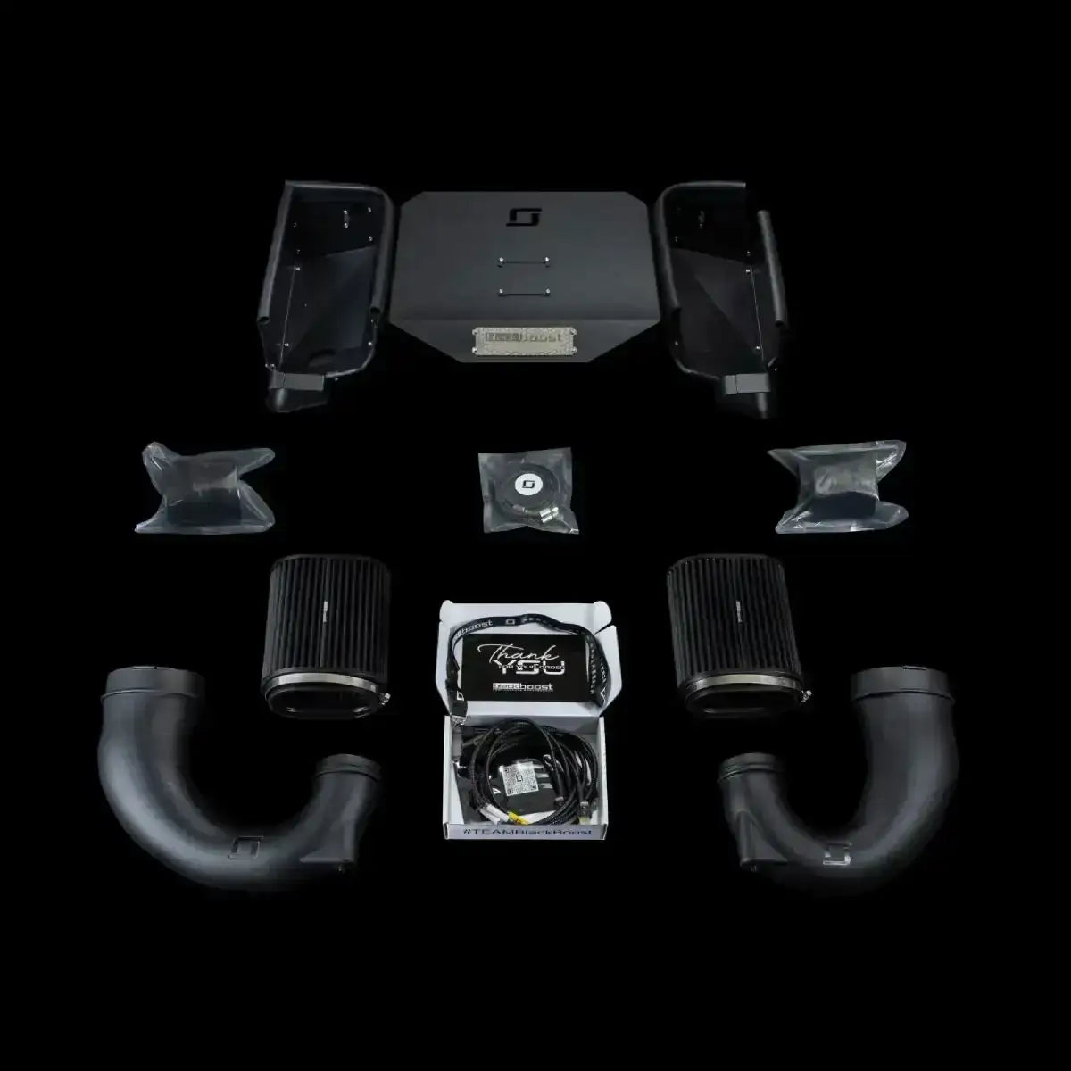 Mercedes C63 M177 Gen2 Cold Air Intake Set, Tuning-Teile, schwarzes Zubehör, KTH Shop