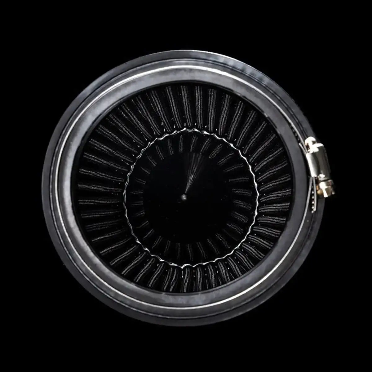 Twin Air Flow Filter 110mm, schwarzer Rundfilter mit Metallschelle, Tuning-Zubehör KTH Shop