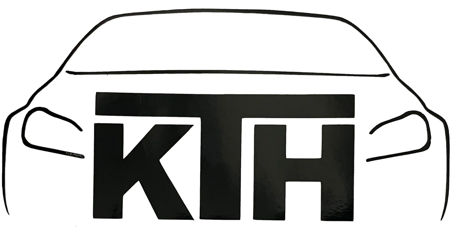 Schwarzer KTH Autoaufkleber, Umriss eines Autos, Tuning Sticker vom KTH Shop