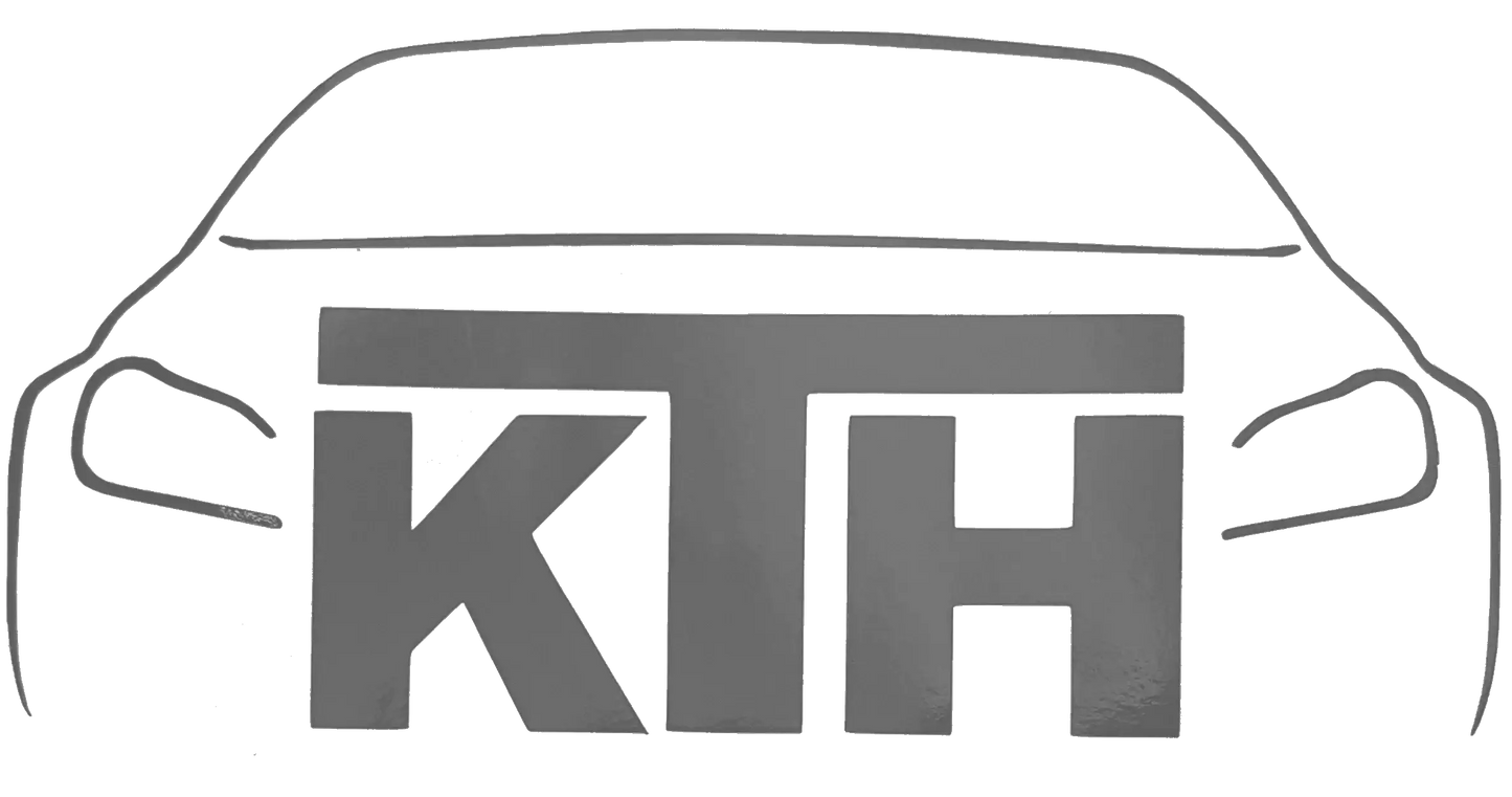 Silberner KTH Shop Autoaufkleber, stilisierte Autoform, Tuning Zubehör online