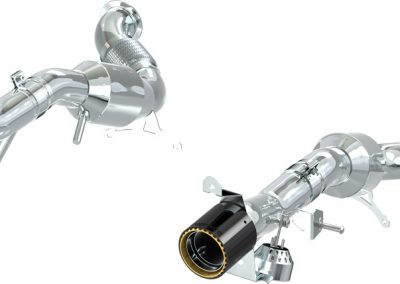 488 Pista | Exhaust System | Capristo - Exhaust system with flaps, from OEM Kats