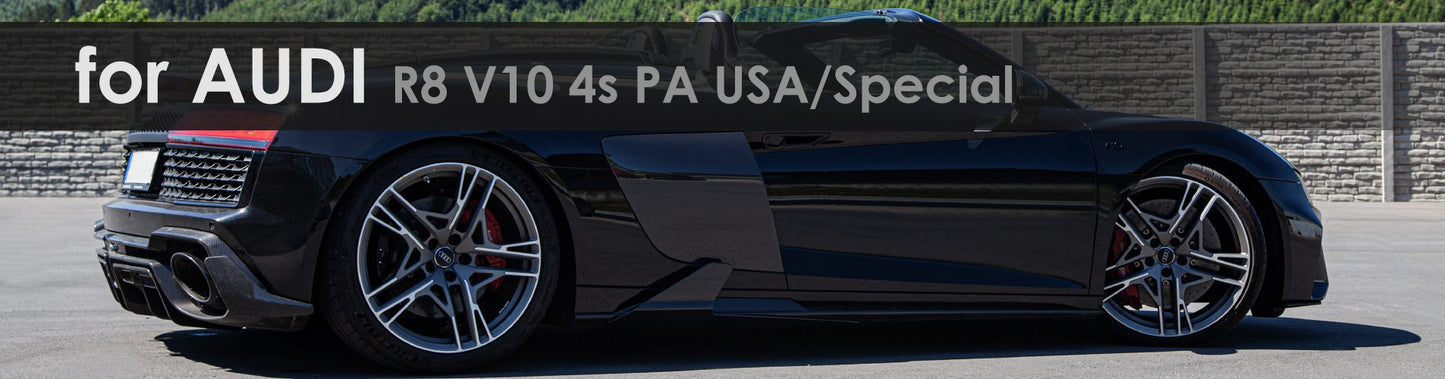 R8 V10 4s PA USA/Special | Exhaust System | Capristo - Endschalldämpfer ohne Kat mit EVCU-1