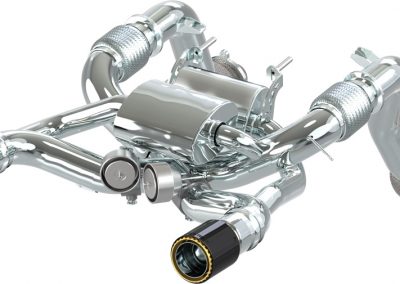 720 S | Capristo - Set Endschalldämpfer mit 250 Zellen Downpipes und EVCU-1