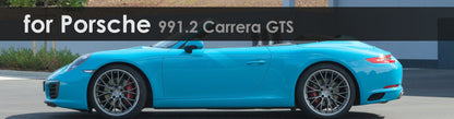 991.2 Carrera GTS | Capristo - Rear silencer for use with OEM cats/Capristo sports cats, anodized aluminium tailpipes (black, red, silver*) and aluminium outer sleeve in wicrom black, incl. programmable valve controller CES-3