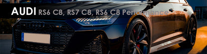 RS 6 C8 | Capristo - Exhaust system with flaps with beveled, oval tailpipes incl. programmable control EVCU-1 (connection to OEM separation point), incl. middle silencer replacement pipes and front silencer replacement pipes