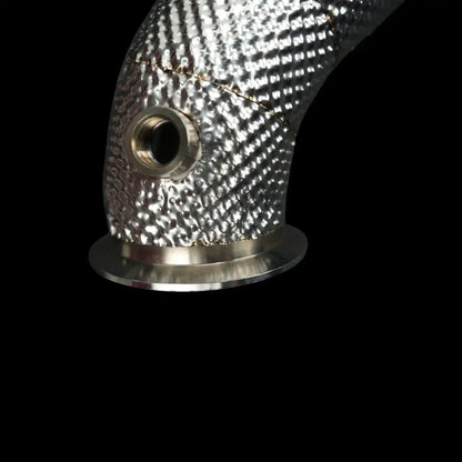Edelstahl Downpipe mit Hitzeschutz für Tuning-Auspuffanlage, KTH Shop