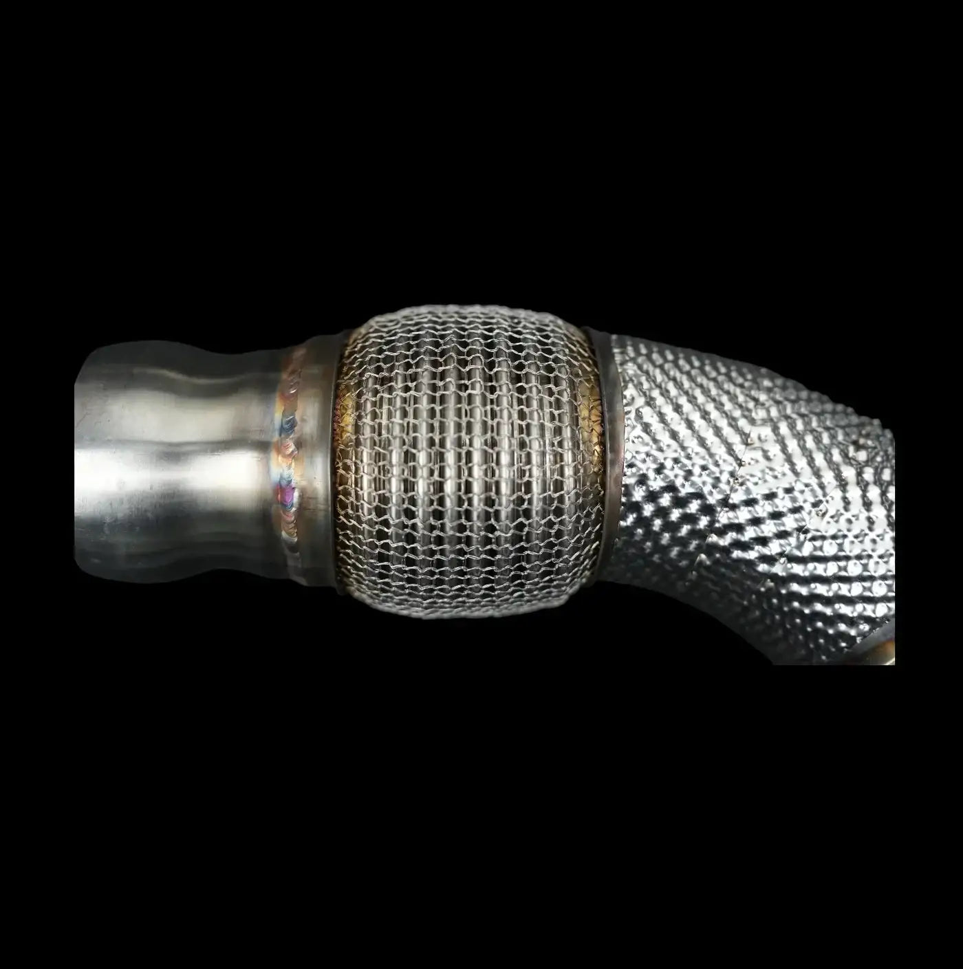 Flexrohr Edelstahl Abgasrohr für Auto Tuning, Nahaufnahme, KTH Shop Tuning Zubehör