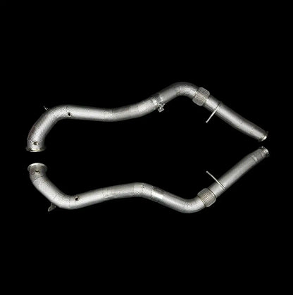 Zwei Edelstahl-Tuning-Downpipes für Autoabgasanlage, KTH Shop Tuning-Zubehör
