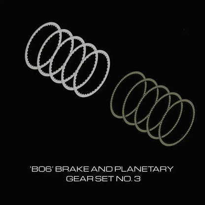 Bremsscheiben- und Planetengetriebeset für Tuning, Ersatzteile auf schwarzem Hintergrund, KTH Shop