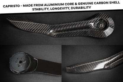Seat adjuster for Ferrari | Capristo - Aluminum seat adjuster with genuine carbon cover for driver’s seat