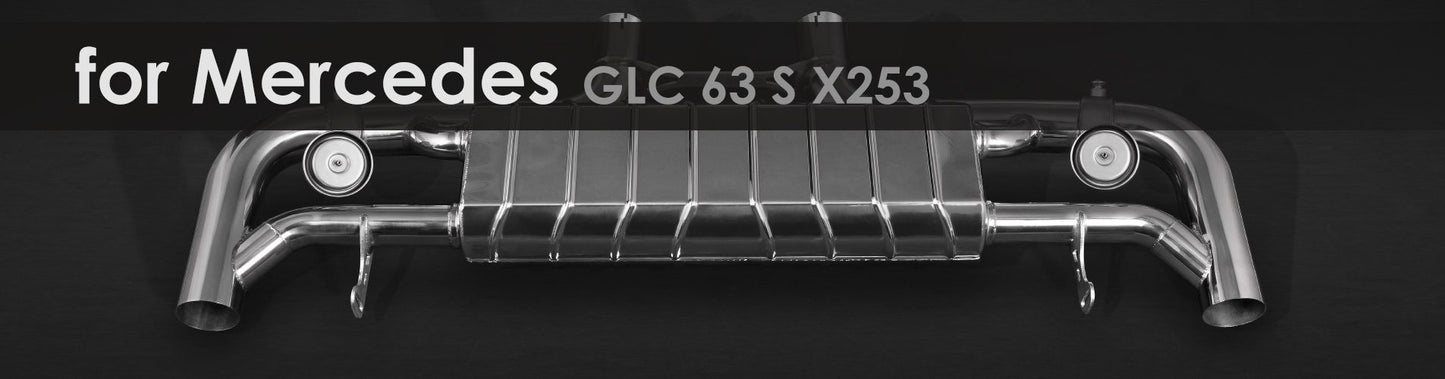 GLC 63S X253 | Capristo - Downpipes mit 250 Zellen Sportkatalysatoren zur Zeit nur für Fahrzeuge ohne Partikelfilter