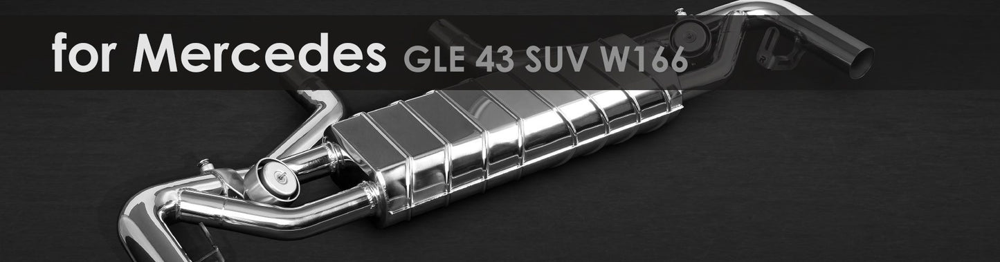 GLE 43 SUV W166/ Coupé C292 | Capristo - Endschalldämpfer, Mittelschalldämpferersatzrohre, CES-3 Steuerung