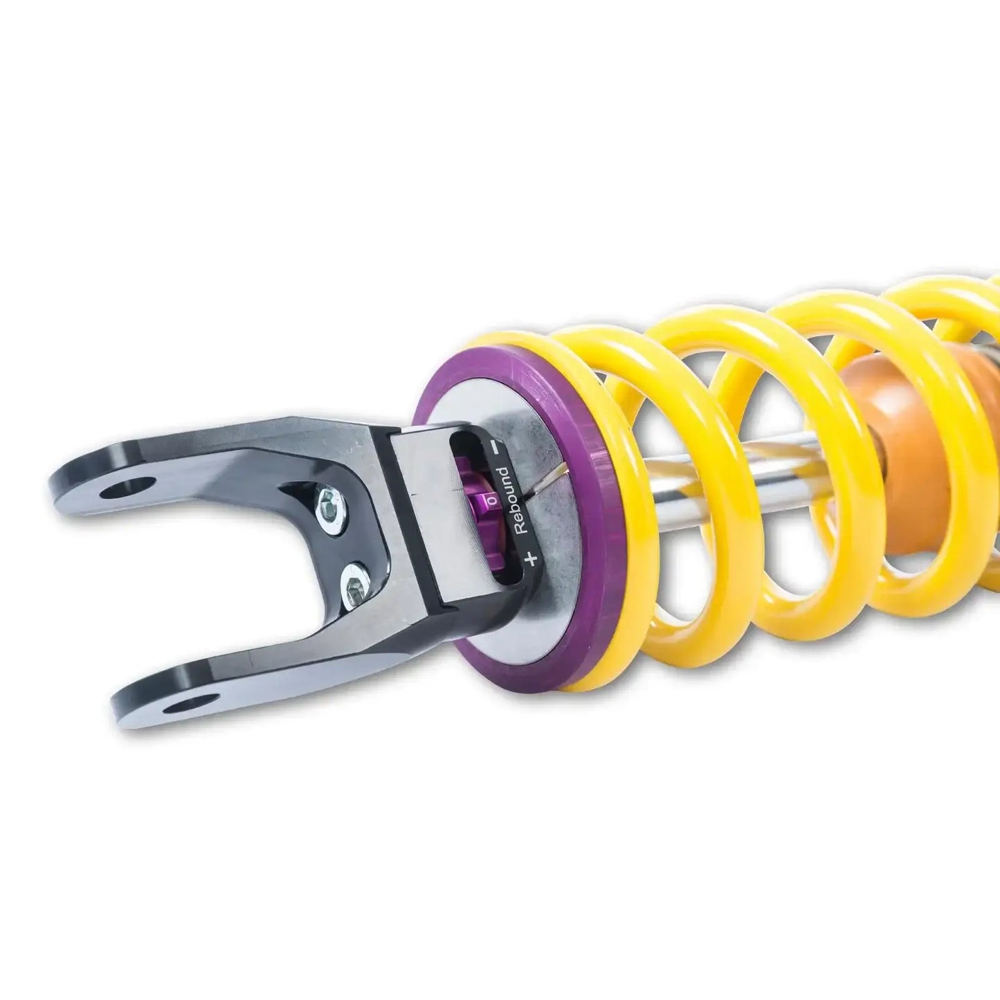 Gelbe Tuning-Federbein mit Versteller, hochwertiges Tuning-Teil im KTH Shop