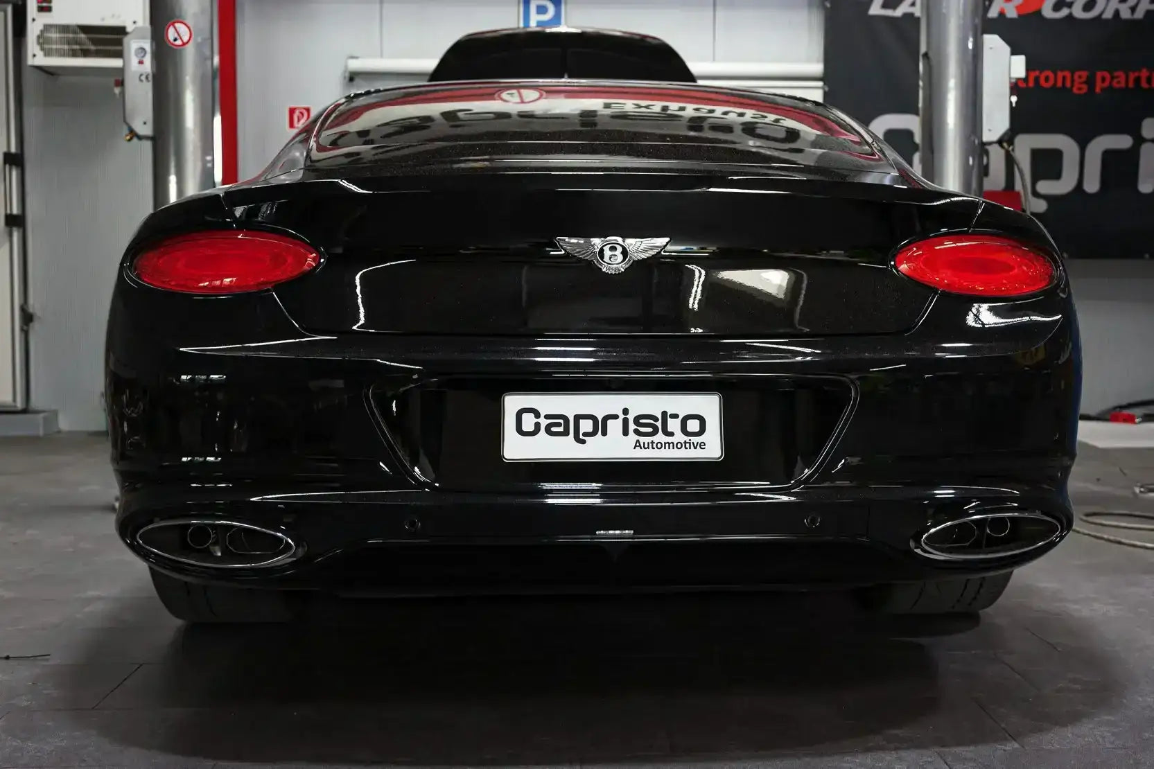 Capristo Abgasanlage ECE | Bentley Continental GT GTC V8 Perspektive 5