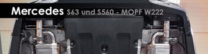 S63 MOPF W222 | Capristo - Endschalldämpfer mit Anschlussrohren und CES-3