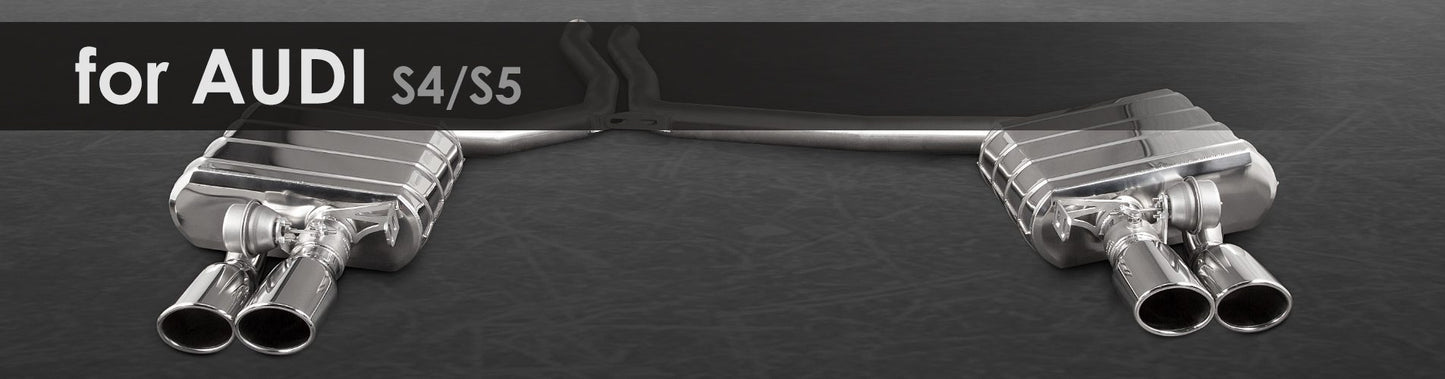 S4/S5 | Capristo - Front silencer replacement pipes Attention! Can only be installed in connection with the Capristo exhaust system.