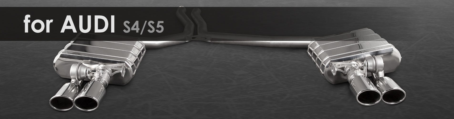 S4/S5 | Capristo - Centre silencer replacement pipes Attention! Can only be installed in connection with the Capristo exhaust system.