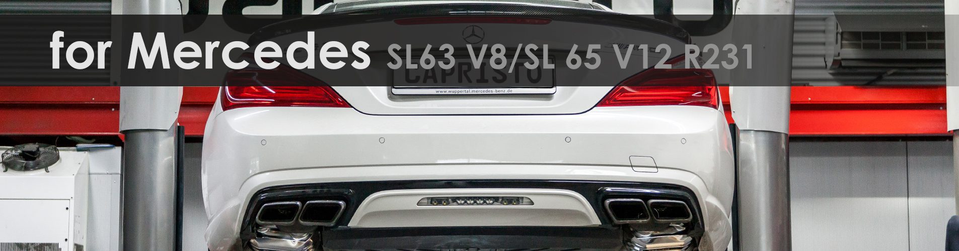 SL63 /SL65 R231 | Capristo - Rear silencer with control unit with EVCU-1