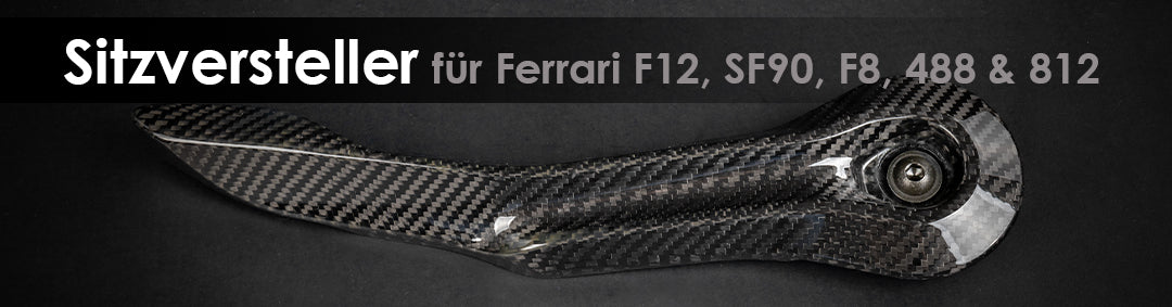 Seat adjuster for Ferrari | Capristo - Aluminum seat adjuster with genuine carbon cover for driver’s seat