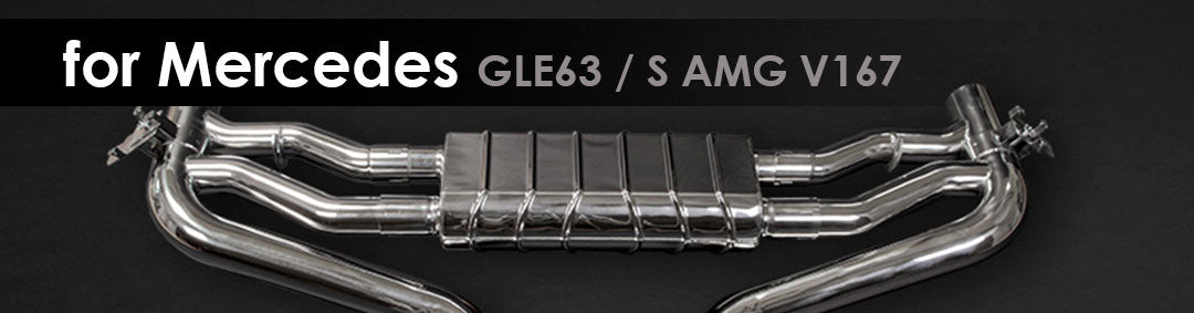 GLE 63S SUV V167 | Capristo - Abgasanlage mit Elektroklappen zur Verwendung der OEM-Aktuatoren und H Pipe mit Elektroklappe – ECE Genehmigung nur mit Capristo CAN-Modul