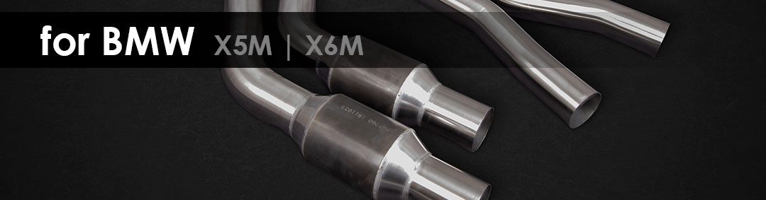 BMW X5M (G05) | X6M (G06) | Capristo - Exhaust system for the 1/3 BMW version with tailpipes made of anodized alloy (black, red, silver*) with carbon outer pipe. Complete system incl. OPF replacement pipes without sports cat.