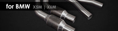 BMW X5M (G05) | X6M (G06) | Capristo - Exhaust system for the 1/3 BMW version with tailpipes made of anodized alloy (black, red, silver*) with carbon outer pipe. Complete system incl. OPF replacement pipes without sports cat.