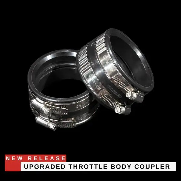Schwarzer Tuning-Ansaugstutzen mit Metallschellen, hochwertiges Zubehör im KTH Shop