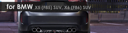 BMW X5M (F15) | X6 (F16) | Capristo - Klappenabgasanlage, Mittelschalldämpferersatzrohre, CES-3 Steuerung, polierte Endrohre, und ECE- Genehmigung