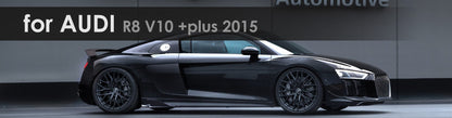 R8 V10 +plus 2015| Carbon | Capristo - Set Frontfinnen Gewebe K, mattlackiert