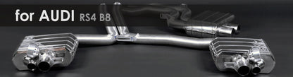 RS4 B8 | Capristo - Centre silencer replacement pipes without ECE Attention! Can only be installed in connection with the Capristo exhaust system.