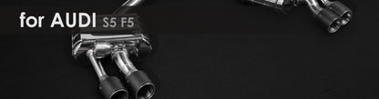 S5 F5 | Capristo - muffler, replacement pipes, CES-3, polished oval tailpipes