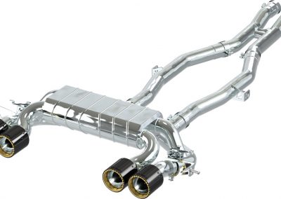 BMW M3|M4 | Capristo - Rear silencer with straight, polished stainless steel tailpipes, programmable flap control CES-3 with ECE approval (exclusive Cabriolet)