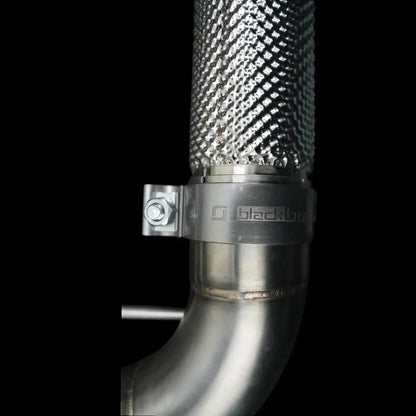 Flexrohr Edelstahl Tuning-Auspuffteil mit Schelle, Detailaufnahme, KTH Shop