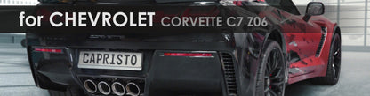 Corvette C7 Z06 | Capristo - Endschalldämpfer für original Nachkatrohre, mit Edelstahlendrohren mit Adaptern, CES-3 Bitte beachten Sie die zulässigen Fahrzeugtypen in der ECE Genehmigung