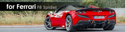 F8 Spider | Exhaust System | Capristo - Wheel spacers: 2x front (11mm) and 2x back (17mm) Including 10x titanium wheel bolts M14 x 1.5 x 63mm and 10x titanium wheel bolts M14 x 1.5 x 68mm