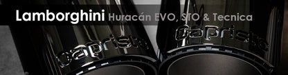 Huracán EVO | Capristo Automotive GmbH - Set Endrohre, eloxierte Alu-Endrohre (schwarz oder silber*) und Aluminium Außenhülse in wicrom black.
