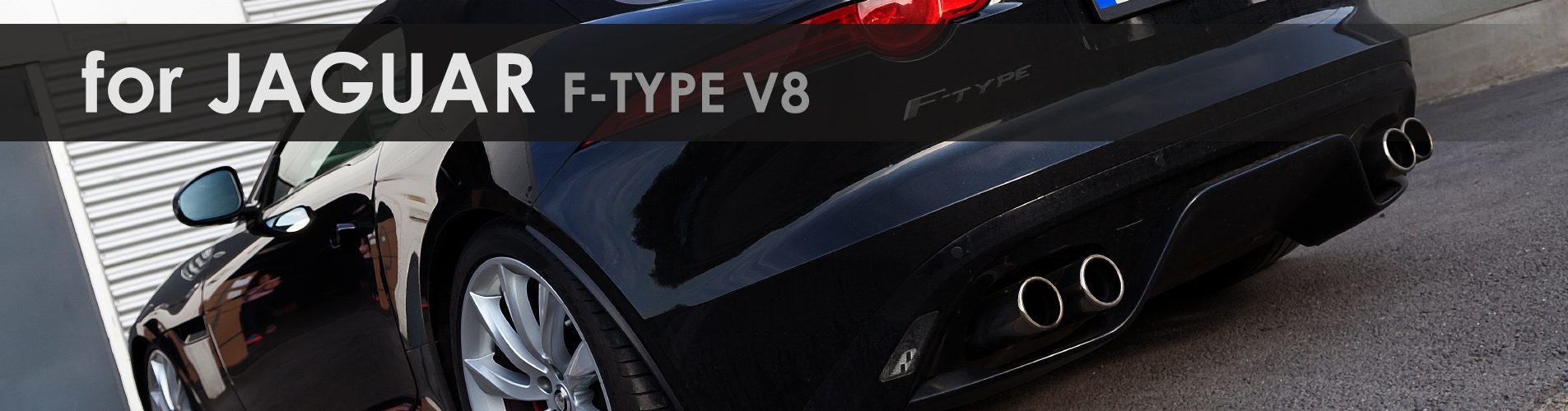 F-Type S|R V8 | Capristo - Rear silencer with double-rounded/beveled tailpipes and underpressure valves for original exhaust system. Incl. CES-3 Please note the permitted vehicle types in the ECE Approval for F-Type S (exclusive Cabrio)