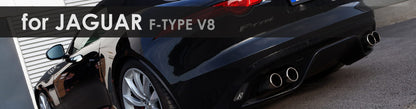 F-Type S|R V8 | Capristo - Endschalldämpfer mit doppel runden/schrägen Endrohren für OEM Aktuatoren und originale Abgasanlage