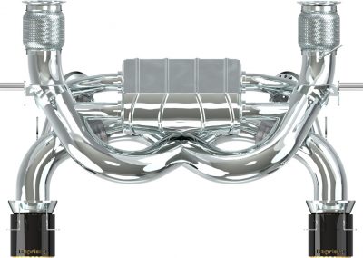 Huracán EVO | Capristo Automotive GmbH - Set Endrohre, eloxierte Alu-Endrohre (schwarz oder silber*) und Aluminium Außenhülse in wicrom black.