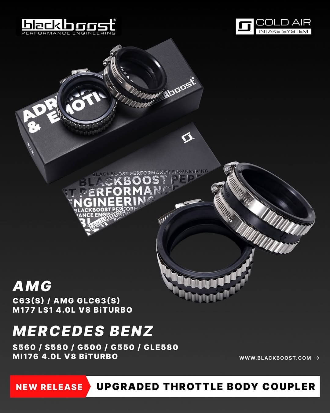 BlackBoost Throttle Body Coupler | Mercedes AMG M177 4.0 