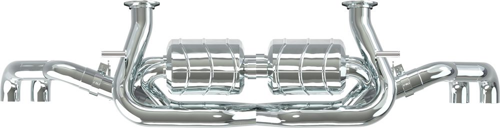 R8 V8 before Facelift | Capristo - End muffler with catalytic converters, with CES-3 unit Please note the permitted vehicle models in the ECE Approval not for Spider
