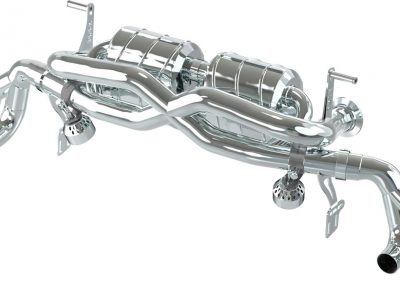 R8 V8 before Facelift | Capristo - End muffler with catalytic converters, with CES-3 unit Please note the permitted vehicle models in the ECE Approval not for Spider
