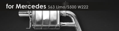 S63 Limo/S500 W222 | Capristo - Muffler with pipes and CES-3 , with ECE approval (exclusive Cabriolet)