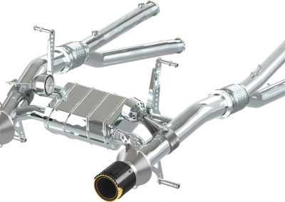 Avendator SVJ | Capristo - Capristo tailpipes, colored anodized tailpipes (black, silver, gold*) and aluminum outer sleeve in wicrom black