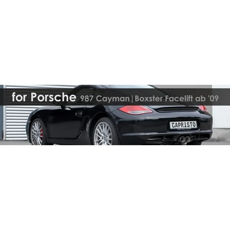 987 Cayman|Boxster FL | Capristo - Endschalldämpfer mit Kats (Euro 4) und programmierbarer Steuerung CES-3 Die Anlage ist mit Teilegutachten. Bitte beachten Sie die zulässigen Fahrzeugtypen in dem Teilegutachten