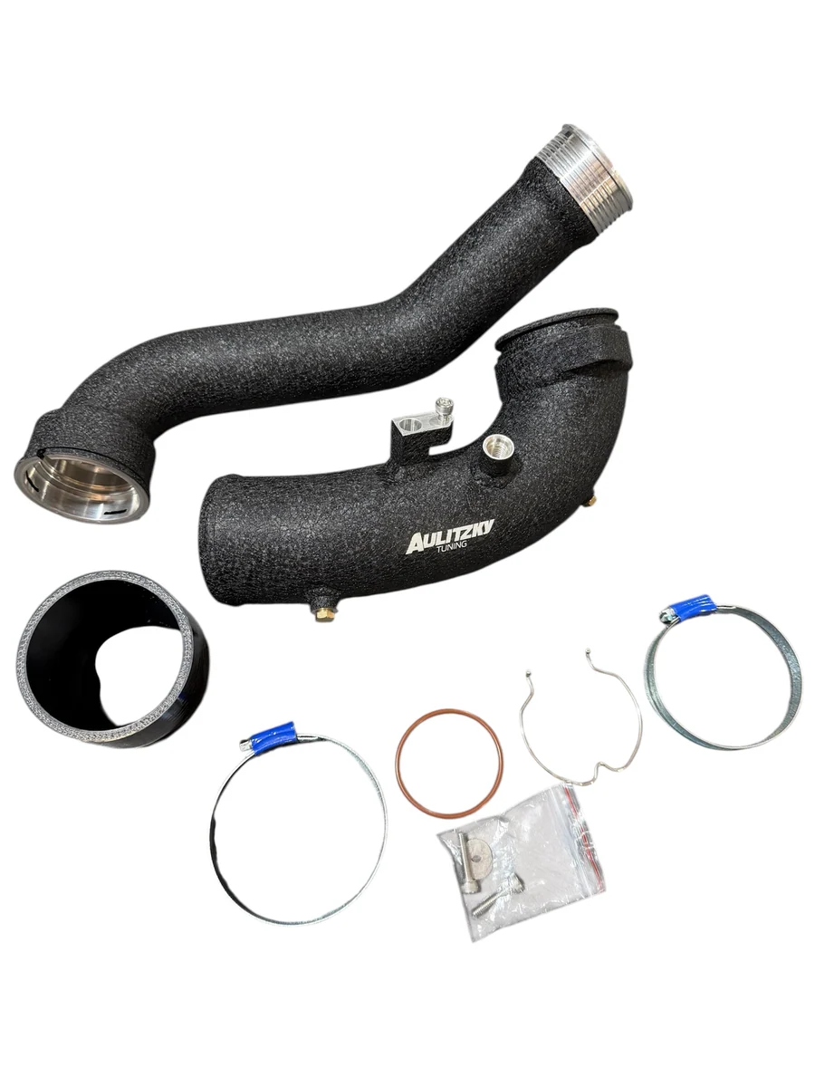 Aulitzky Charge Pipe Aluminium schwarz passend für BMW M340i / M440i / M40i G20 / G28 / G21 / G22 / G26 / G29 (B58.3) (Abbildung ähnlich)