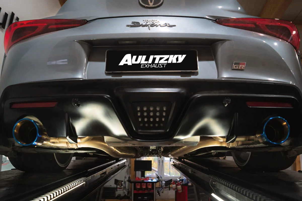 Aulitzky Endschalldämpfer 3" (76 mm) mit Klappen passend für Toyota GR Supra 3.0 A90 (B58) (Abbildung ähnlich)